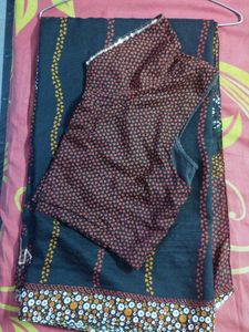 Sequin Saree With Stitched Blouse