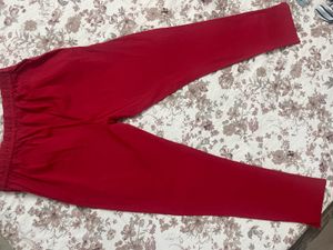 Women's Red Ethnic stretchable plazo pant