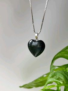 y2k black heart necklace pendant + free ring