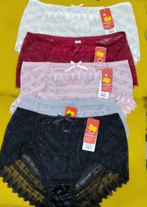 0000  - Pack of 5 soft net lace panties