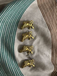 Set of 4 Golden Animal Charms
