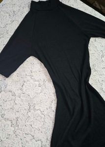Black Mock Neck Dress