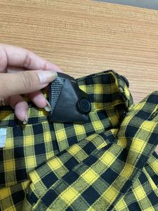 Yellow Plaid Mini Skirt