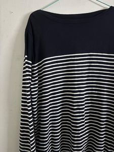 Striped fine knit sweater