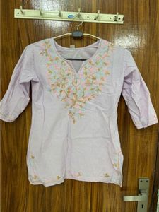 Lavender Embroidered Kurta