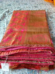 Beautiful Pink and Gold Saree