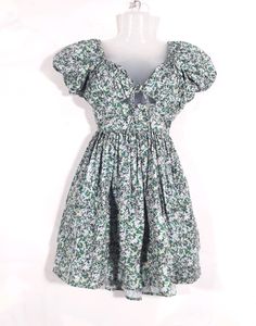 Green Printed Dress (Women's)