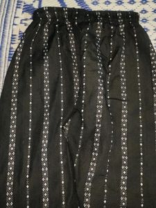 Black Cotton Pant For Women