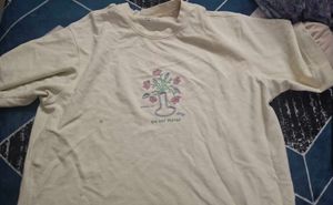 Cream Floral Graphic T-Shirt