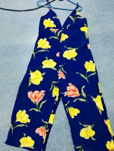Navy Floral Jumpsuit