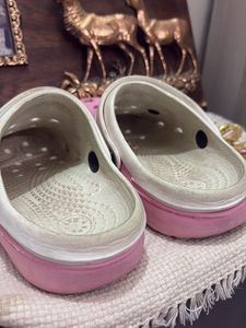Pink SFR crocs with Flower Detail