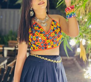 Black Stylish Ethnic Lehenga Choli Set