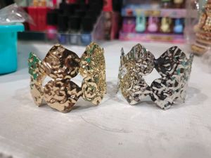 Chunky Hammered Metal Cuff Bracelets