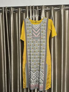 Stylish Yellow Printed Kurta