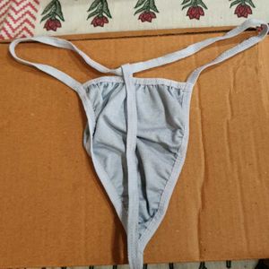 Comfy Light Blue Cotton Thong