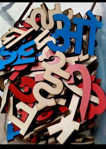 Wooden Hindi Alphabet Letters