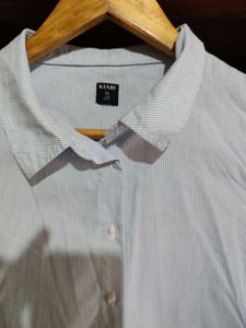 Classic Blue Striped Button-Up Shirt
