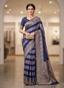 🎆Elegant Royal Blue Saree🎆