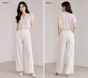 Elegant Women's Short Sleeve V-Neck Blouse
