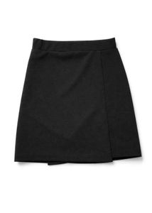Chic Black Wrap Mini Skirt