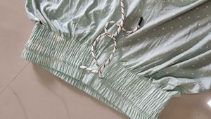Sea Green Polka Dot Palazzo Pants