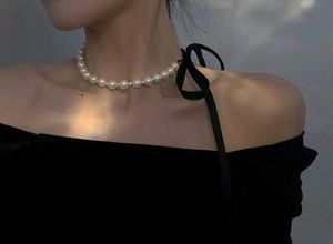 Pearl &amp; Ribbon Choker