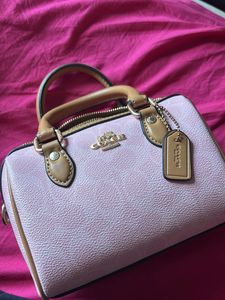 Coach Mini rowan Bag - Pink Signature