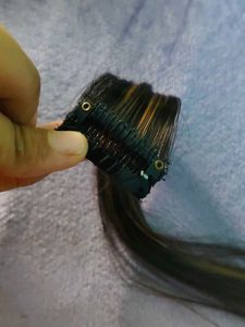 Hair Extension - Dark Brown with Highlights