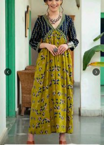 Rustorange Boho Print V-Neck Maxi Dress