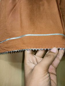 Emperus Women's Rust Brown Kurta Set | XL