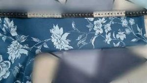 Teal Floral Print Turtleneck Sweater