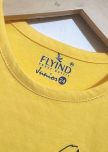 Yellow Preety Girl T-shirt For 4- 5 Year Baby