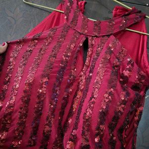 Sparkling Red Maxi Dress