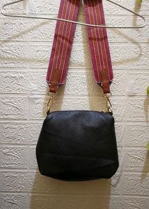 Sling Bag with Colourful Strap