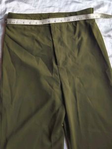 Olive Green Wide Leg Pants