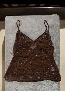 Sequin Embellished Camisole Top