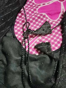 Embellished Black stiched blouse with margin