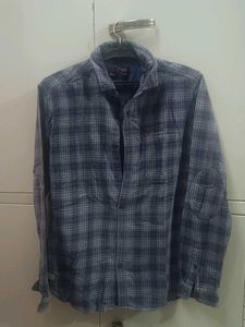 Men's Blue Checkered Casual Shirt