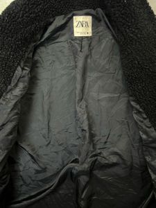 ZARA Black Sherpa Coat