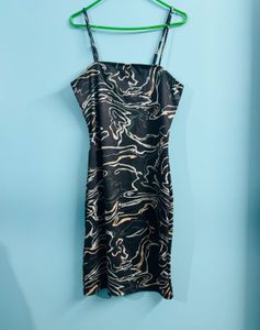 Stylish Abstract Print Spaghetti Strap Dress