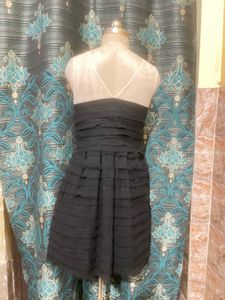 Chic Black Strapless Mini Dress