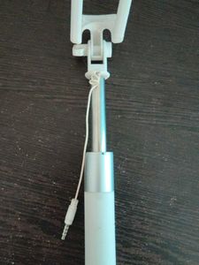 White Selfie Stick with Audio Jack