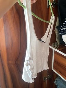 White Cropped Tank Top