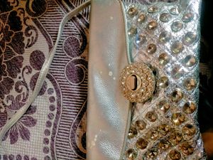 Party Ware Hand Bag With Stones