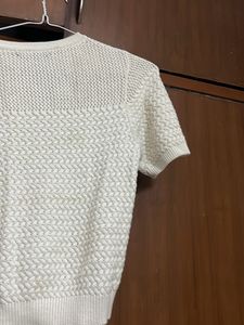 Offwhite Color Pure Crochet Top