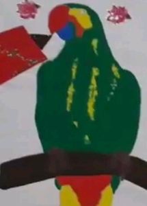 Hand made wall paper painting 1 pic