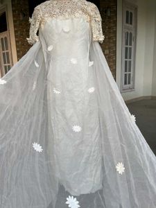 Elegant White Wedding Gown