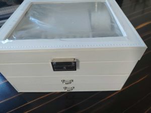 Jewelry Organizer Box with Mirror