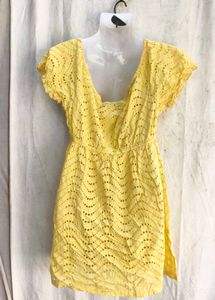 Boho Eyelet Mini Dress