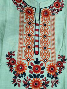 Embroidered Kurta with Mirror Work